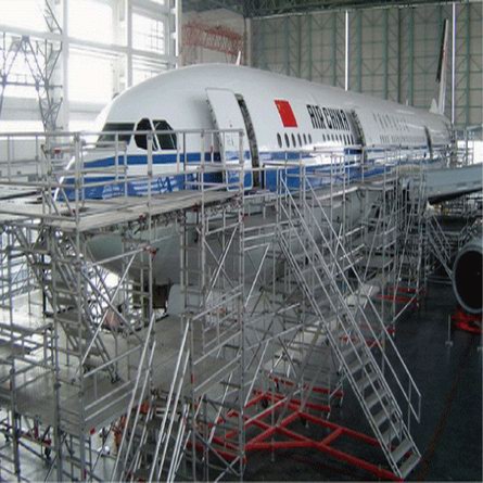 Aluminum Scaffolding for Aircraft Maintenance