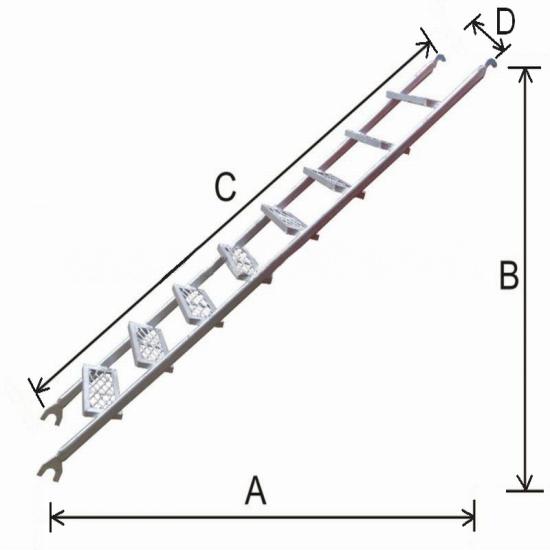 Mesh Ladder, Step Ladder, Steel Ladder, Straight Stair