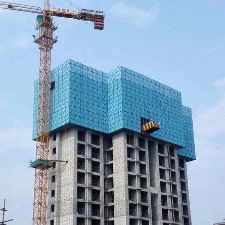 Self-Climbing Scaffolding for Highrise Building